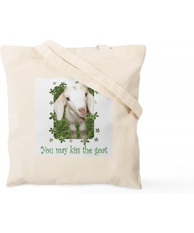 Angora Goat Angelgoat Tote Bag Natural Canvas Tote Bag, Cloth Shopping Bag Kiss the Goat Tote Bag $9.11 Travel Gear