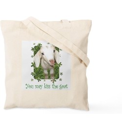 Angora Goat Angelgoat Tote Bag Natural Canvas Tote Bag, Cloth Shopping Bag Kiss the Goat Tote Bag $9.11 Travel Gear