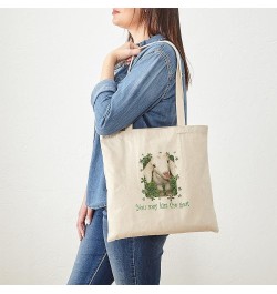 Angora Goat Angelgoat Tote Bag Natural Canvas Tote Bag, Cloth Shopping Bag Kiss the Goat Tote Bag $9.11 Travel Gear