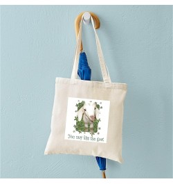 Angora Goat Angelgoat Tote Bag Natural Canvas Tote Bag, Cloth Shopping Bag Kiss the Goat Tote Bag $9.11 Travel Gear