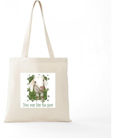 Angora Goat Angelgoat Tote Bag Natural Canvas Tote Bag, Cloth Shopping Bag Kiss the Goat Tote Bag $9.11 Travel Gear