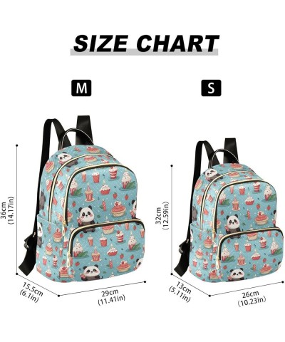 Cute Panda Animal Dessert Backpack Purse for Women Small Travel Bag Fashion Daypack M 202a4915 M(11.4"x6.1"x14.17") 202a4915 ...