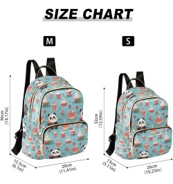 Cute Panda Animal Dessert Backpack Purse for Women Small Travel Bag Fashion Daypack M 202a4915 M(11.4"x6.1"x14.17") 202a4915 ...