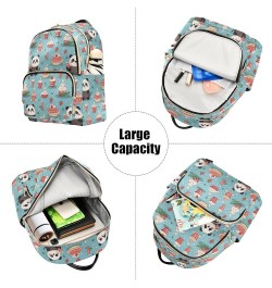 Cute Panda Animal Dessert Backpack Purse for Women Small Travel Bag Fashion Daypack M 202a4915 M(11.4"x6.1"x14.17") 202a4915 ...