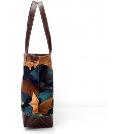 Bat Canvas Leather Mix Tote Bag - Stylish & Spacious Hand-Held Bag 13.3x4.7x12.2 Inches $20.64 Totes