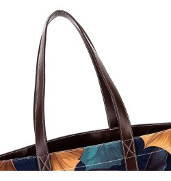 Bat Canvas Leather Mix Tote Bag - Stylish & Spacious Hand-Held Bag 13.3x4.7x12.2 Inches $20.64 Totes