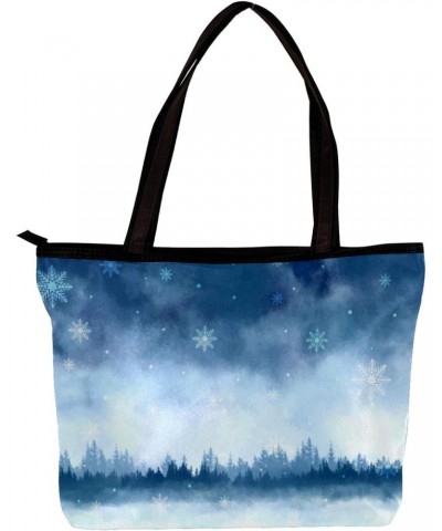 Handbag Watercolor Winter Scenery Size: 11.8x4.1x15.4 inches storage bag Handbag $14.03 Handbags