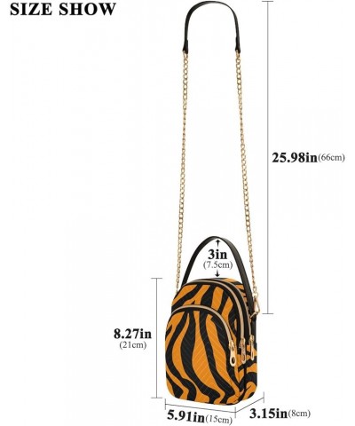 Small Crossbody Cell Phone Bag for Women, Colorful Stripe Mini Over Shoulder Handbag Purse with Credit Card Slots Tiger Strip...