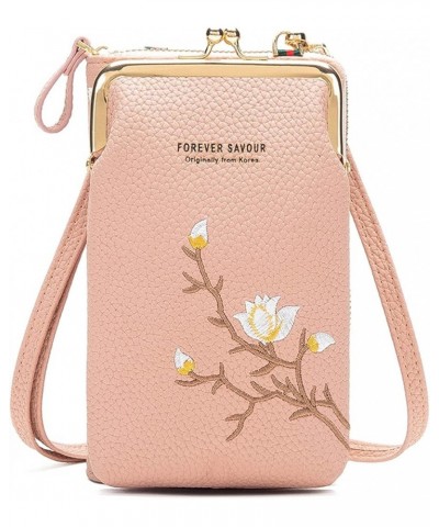 Cell Phone Purse Wallet for women Crossbody Shoulder Bag Handbag Wallet with Adjustable Strap Pink $10.63 Crossbody Bags