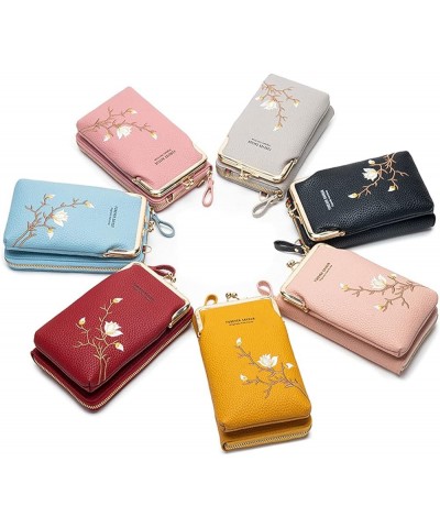 Cell Phone Purse Wallet for women Crossbody Shoulder Bag Handbag Wallet with Adjustable Strap Pink $10.63 Crossbody Bags