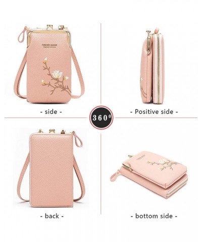 Cell Phone Purse Wallet for women Crossbody Shoulder Bag Handbag Wallet with Adjustable Strap Pink $10.63 Crossbody Bags