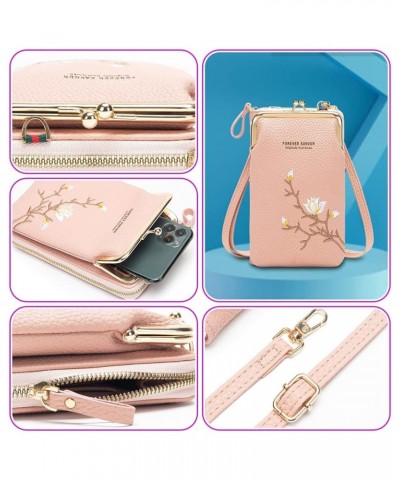 Cell Phone Purse Wallet for women Crossbody Shoulder Bag Handbag Wallet with Adjustable Strap Pink $10.63 Crossbody Bags