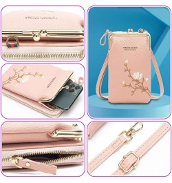 Cell Phone Purse Wallet for women Crossbody Shoulder Bag Handbag Wallet with Adjustable Strap Pink $10.63 Crossbody Bags