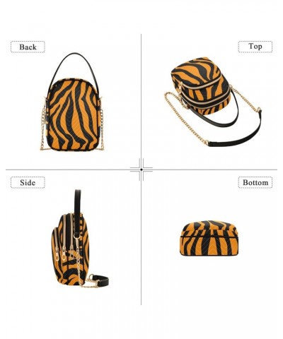 Small Crossbody Cell Phone Bag for Women, Colorful Stripe Mini Over Shoulder Handbag Purse with Credit Card Slots Tiger Strip...