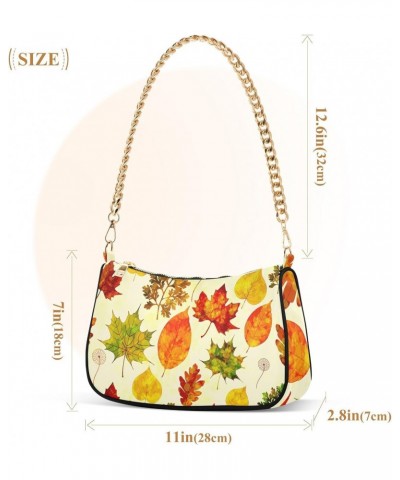 Fall Leaves Shoulder Bag for Women Crescent Bag Shoulder Handbag with Zipper Closure for Travel Shopping Party $14.10 Shoulde...