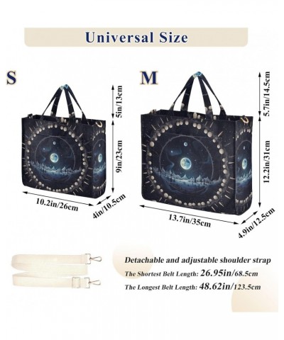 Sun and Moon Corduroy Tote Bag for Women Hobo Crossbody Bag Purse Stylish Shoulder Handbag Messenger Bags, S $11.98 Totes