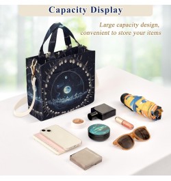 Sun and Moon Corduroy Tote Bag for Women Hobo Crossbody Bag Purse Stylish Shoulder Handbag Messenger Bags, S $11.98 Totes