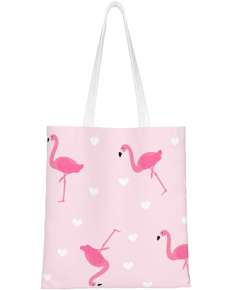 Flamingos Single Shoulder Fashion Canvas Tote Shopping Bags Handbags For Men And Women Flamingos29 $10.73 Totes