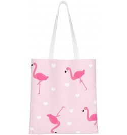 Flamingos Single Shoulder Fashion Canvas Tote Shopping Bags Handbags For Men And Women Flamingos29 $10.73 Totes