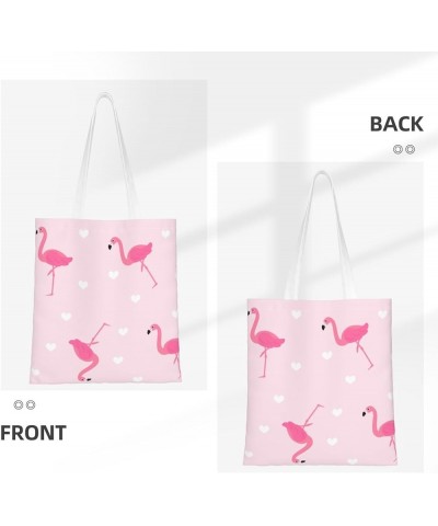 Flamingos Single Shoulder Fashion Canvas Tote Shopping Bags Handbags For Men And Women Flamingos29 $10.73 Totes