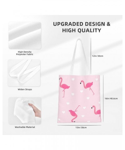 Flamingos Single Shoulder Fashion Canvas Tote Shopping Bags Handbags For Men And Women Flamingos29 $10.73 Totes