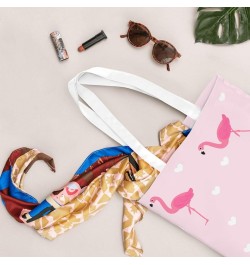 Flamingos Single Shoulder Fashion Canvas Tote Shopping Bags Handbags For Men And Women Flamingos29 $10.73 Totes