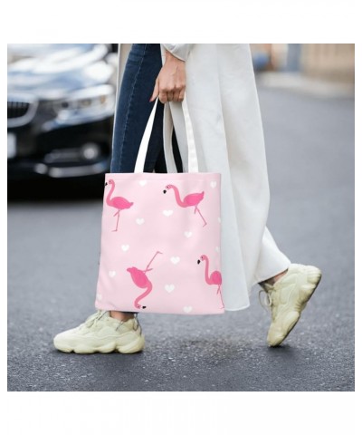 Flamingos Single Shoulder Fashion Canvas Tote Shopping Bags Handbags For Men And Women Flamingos29 $10.73 Totes