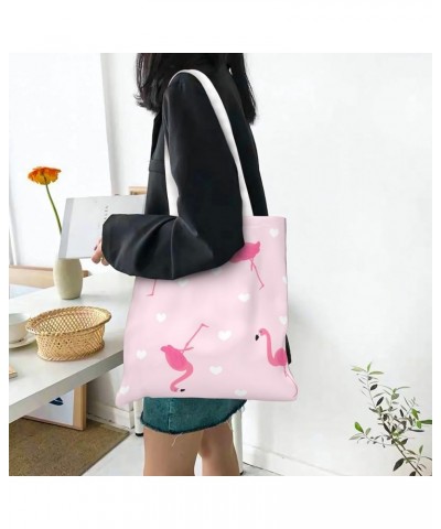 Flamingos Single Shoulder Fashion Canvas Tote Shopping Bags Handbags For Men And Women Flamingos29 $10.73 Totes