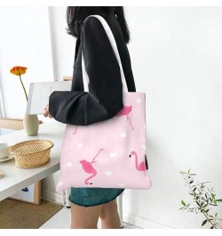 Flamingos Single Shoulder Fashion Canvas Tote Shopping Bags Handbags For Men And Women Flamingos29 $10.73 Totes