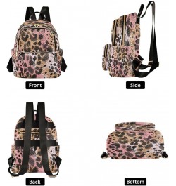 Backpack Purse for Women Animal Pink Black Brown Skin Leopard Casual Shoulder Bag Small Backpack S Small $14.82 Backpacks