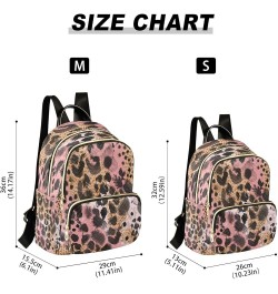 Backpack Purse for Women Animal Pink Black Brown Skin Leopard Casual Shoulder Bag Small Backpack S Small $14.82 Backpacks