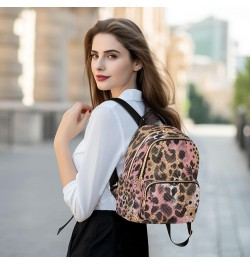 Backpack Purse for Women Animal Pink Black Brown Skin Leopard Casual Shoulder Bag Small Backpack S Small $14.82 Backpacks