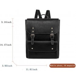 Retro Backpack Soft Leather Casual Women's Backpack Travel Bag Women's Bag Coffee Black $36.43 Backpacks