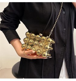 Women Acrylic Evening Clutch Box Purse Marble Handbag for Wedding Cocktail Party Banquet X-gold $21.31 Evening Bags