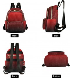 Gradient Dark Red Backpack for Women, Shoulder Bag Lightweight Mini Backpack Casual Daypack Back Pack Small(11.41'' x 6.1'' x...