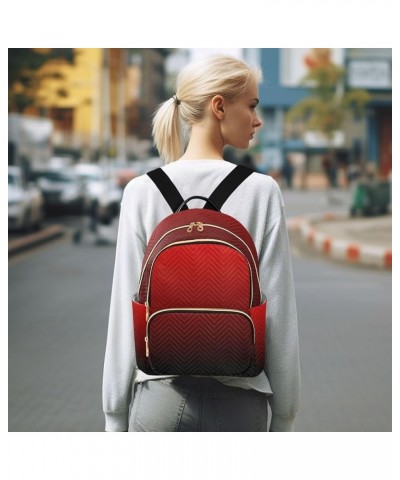 Gradient Dark Red Backpack for Women, Shoulder Bag Lightweight Mini Backpack Casual Daypack Back Pack Small(11.41'' x 6.1'' x...