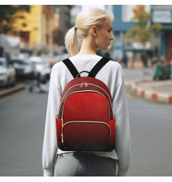 Gradient Dark Red Backpack for Women, Shoulder Bag Lightweight Mini Backpack Casual Daypack Back Pack Small(11.41'' x 6.1'' x...