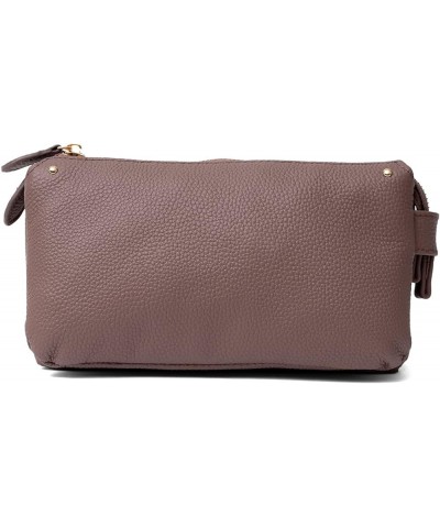 Cowhide Leather Wallet Pochette Old Plum $24.90 Shoulder Bags