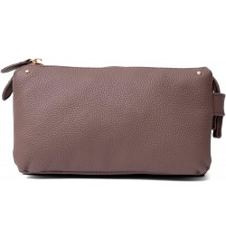 Cowhide Leather Wallet Pochette Old Plum $24.90 Shoulder Bags