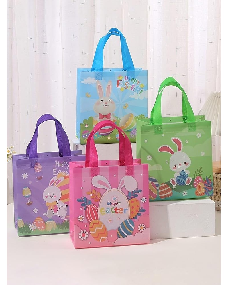 4pcs Easter Egg & Rabbit Pattern Gift Bag 1 Count (Pack of 1) Multicolor $16.48 Handbags