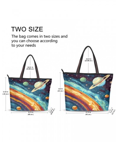 Women Tote Bags Space Planet Galaxy Top Handle Satchel Handbags Shoulder Bag for Shopping 20853754 $10.50 Totes