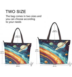 Women Tote Bags Space Planet Galaxy Top Handle Satchel Handbags Shoulder Bag for Shopping 20853754 $10.50 Totes