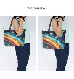 Women Tote Bags Space Planet Galaxy Top Handle Satchel Handbags Shoulder Bag for Shopping 20853754 $10.50 Totes