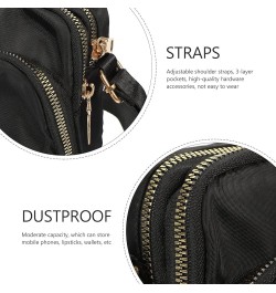 Ladies Casual Shoulder Bag Portable Waterproof Mini Crossbody Bag Small Shoulder Bag Black $9.39 Shoulder Bags