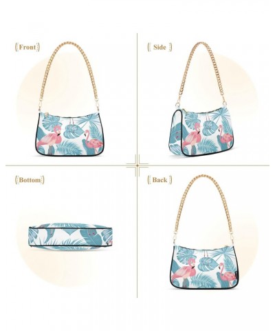 Flamingo Shoulder Bag for Women Small Purse Evening Bag Ladies Shoulder Purses with Chain Strap for Girl $13.20 Shoulder Bags