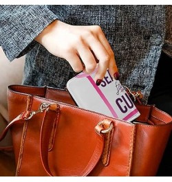 Breast Cancer Pink Ribbons Human Hands Credit Card Coin wallet, RFID Blocking Compact Women Leather Card Holder, Key Change O...