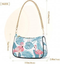 Flamingo Shoulder Bag for Women Small Purse Evening Bag Ladies Shoulder Purses with Chain Strap for Girl $13.20 Shoulder Bags