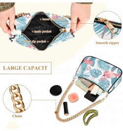 Flamingo Shoulder Bag for Women Small Purse Evening Bag Ladies Shoulder Purses with Chain Strap for Girl $13.20 Shoulder Bags