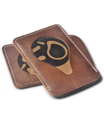 Mens Slim Wallet Slim Card Holder Holder Credit Case Bag Holder Brown ID Card Card Wallet Wallet for Men with Money Clip (Bro...