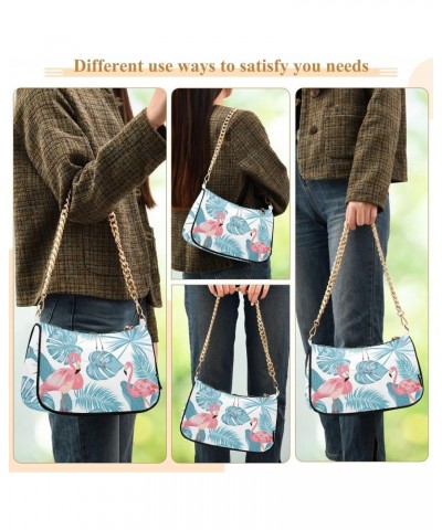 Flamingo Shoulder Bag for Women Small Purse Evening Bag Ladies Shoulder Purses with Chain Strap for Girl $13.20 Shoulder Bags